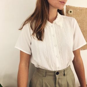 Intricate Vintage Ivory Top